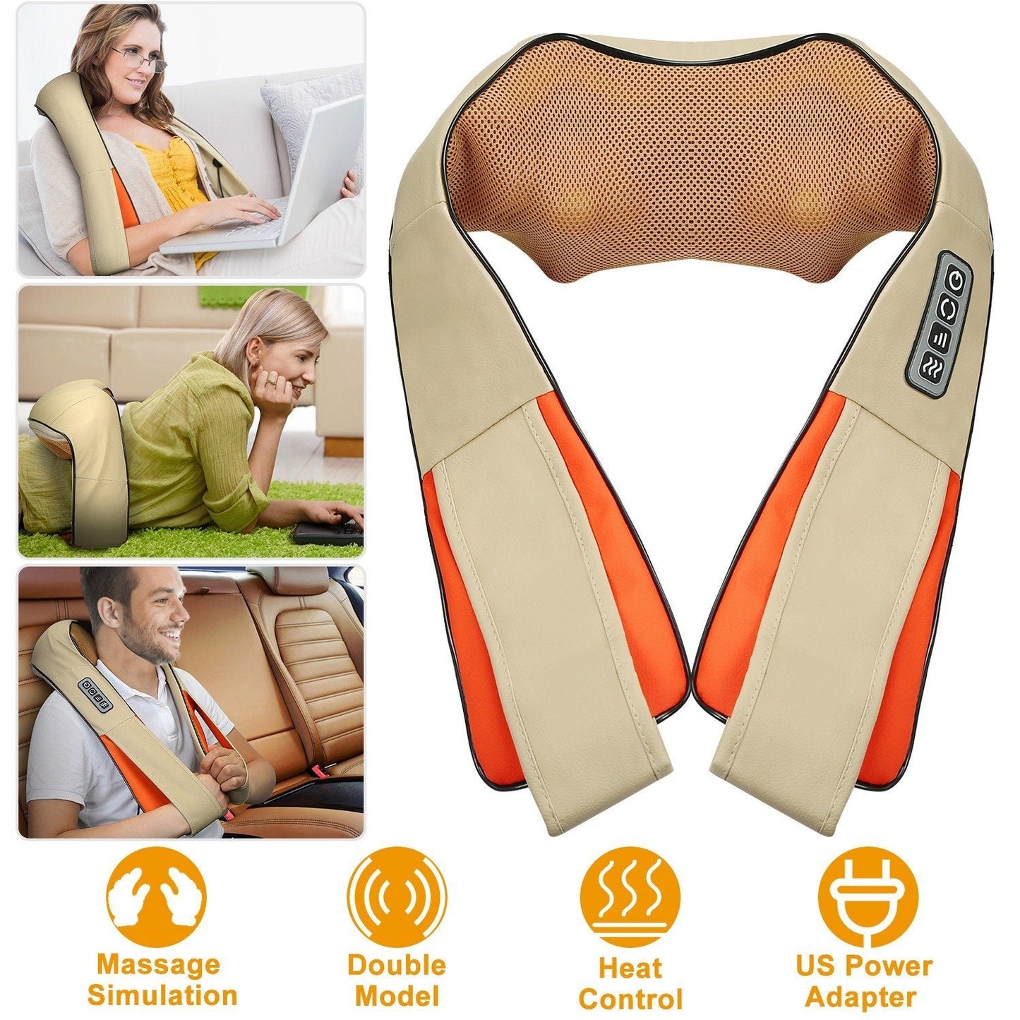 Rynx | Electric Back Massage Cape with Heat Deep Tissue 3D Knee Massage