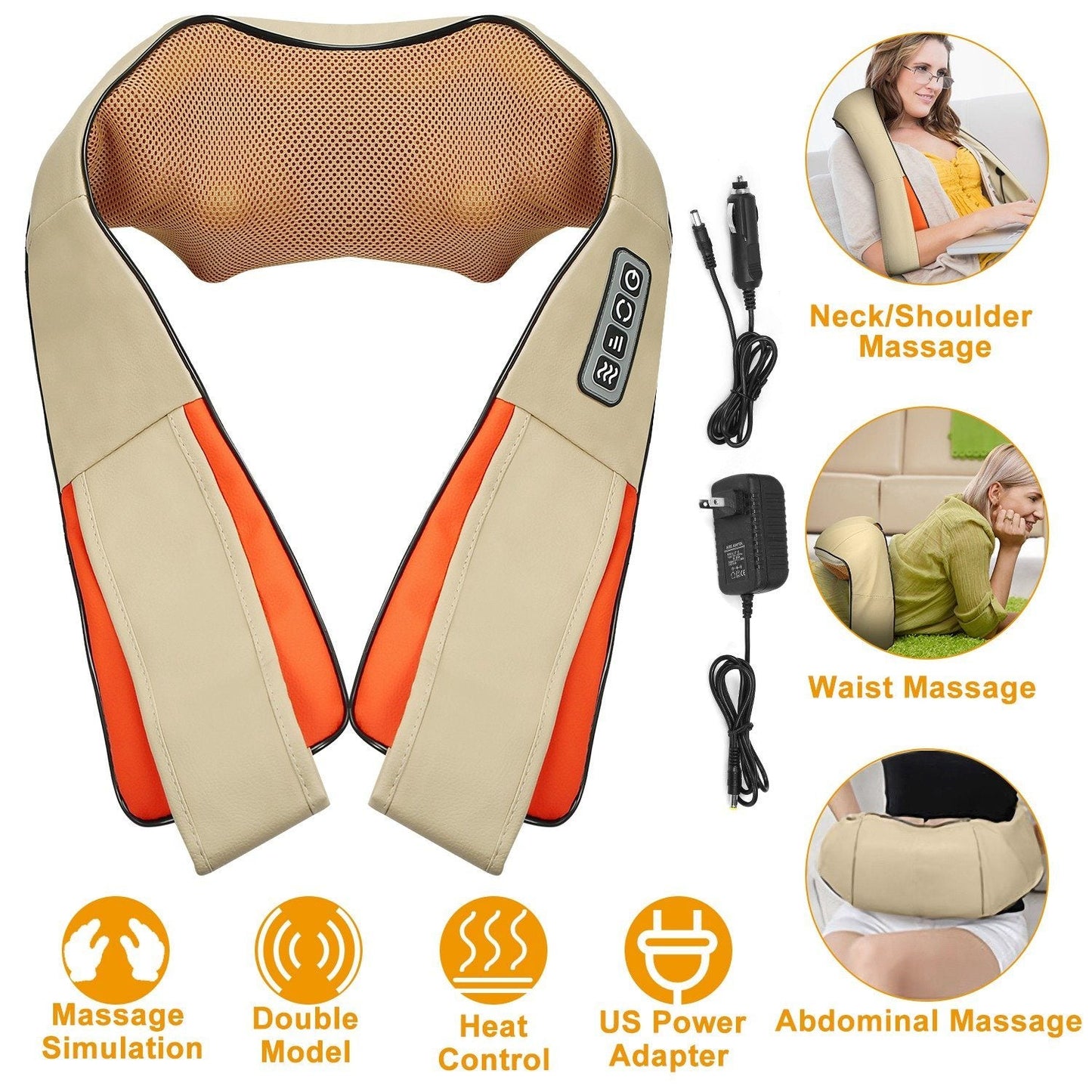 Rynx | Electric Back Massage Cape with Heat Deep Tissue 3D Knee Massage