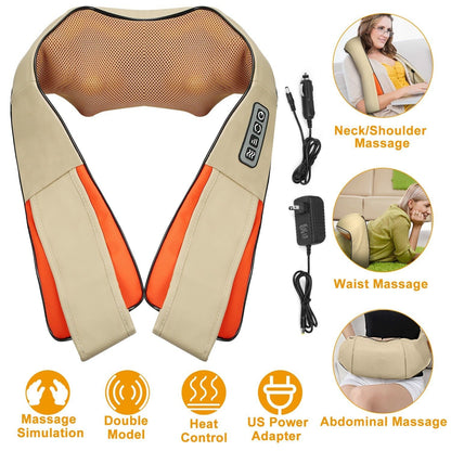 Rynx | Electric Back Massage Cape with Heat Deep Tissue 3D Knee Massage