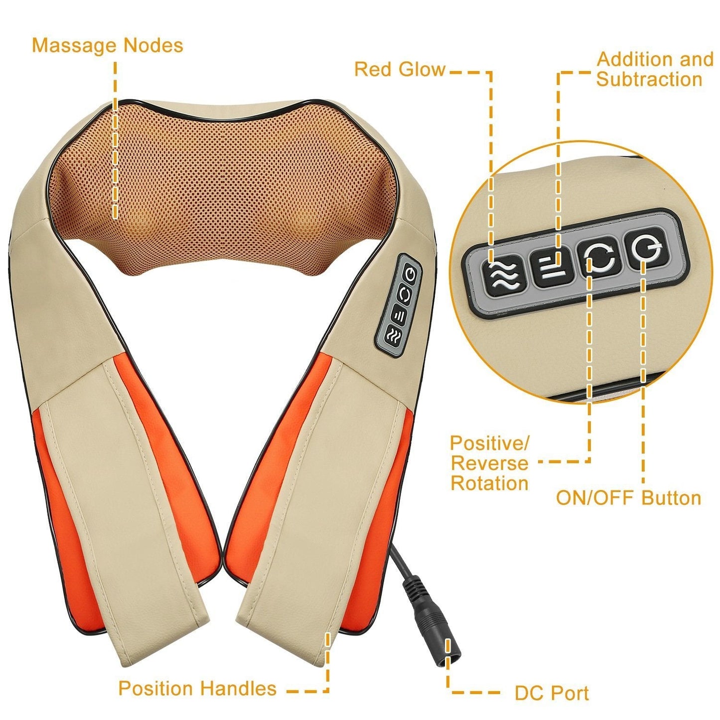 Rynx | Electric Back Massage Cape with Heat Deep Tissue 3D Knee Massage