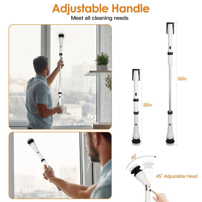 Rynx | Electric wireless rotating scrub brush with 4 interchangeable heads