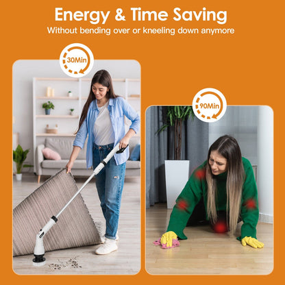 Rynx | Electric wireless rotating scrub brush with 4 interchangeable heads