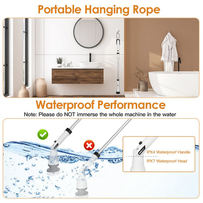 Rynx | Electric wireless rotating scrub brush with 4 interchangeable heads
