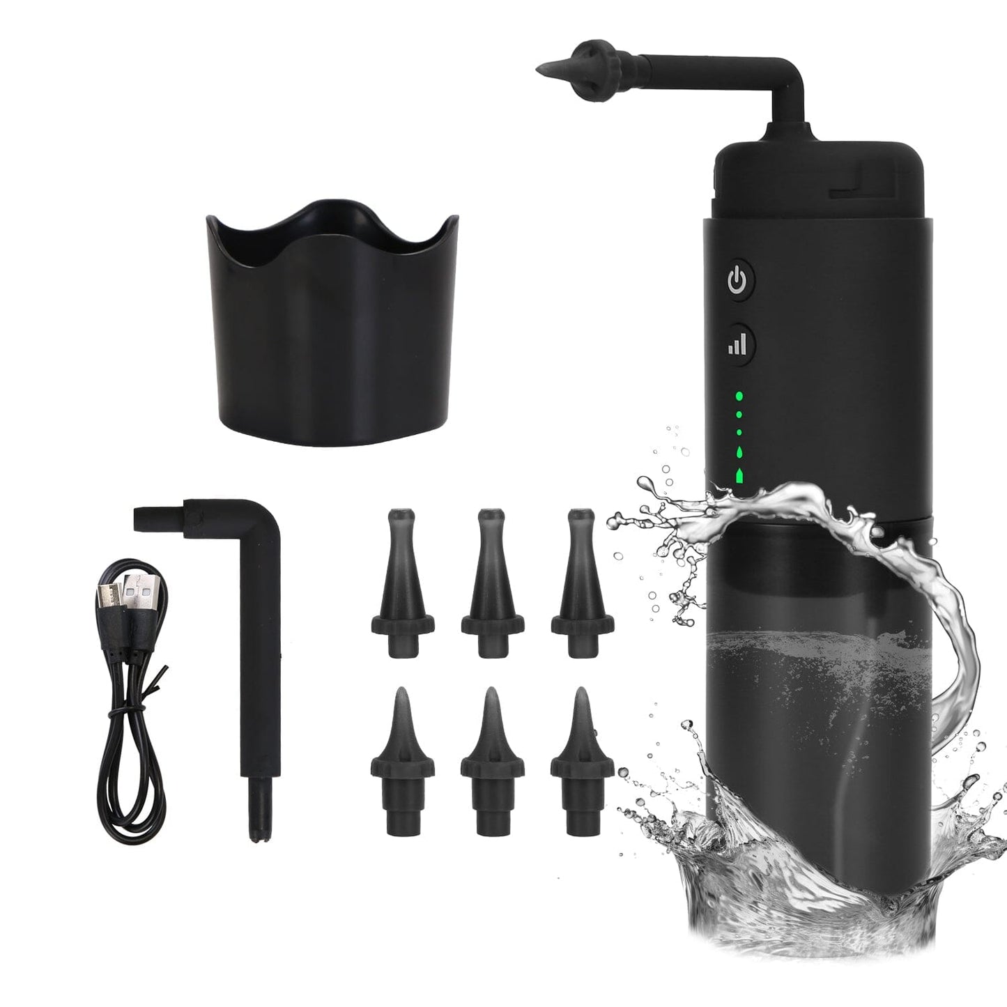 Rynx | Electric ear wax removal set with 3 modes 6 ear tips IPX7 waterproof USB rechargeable