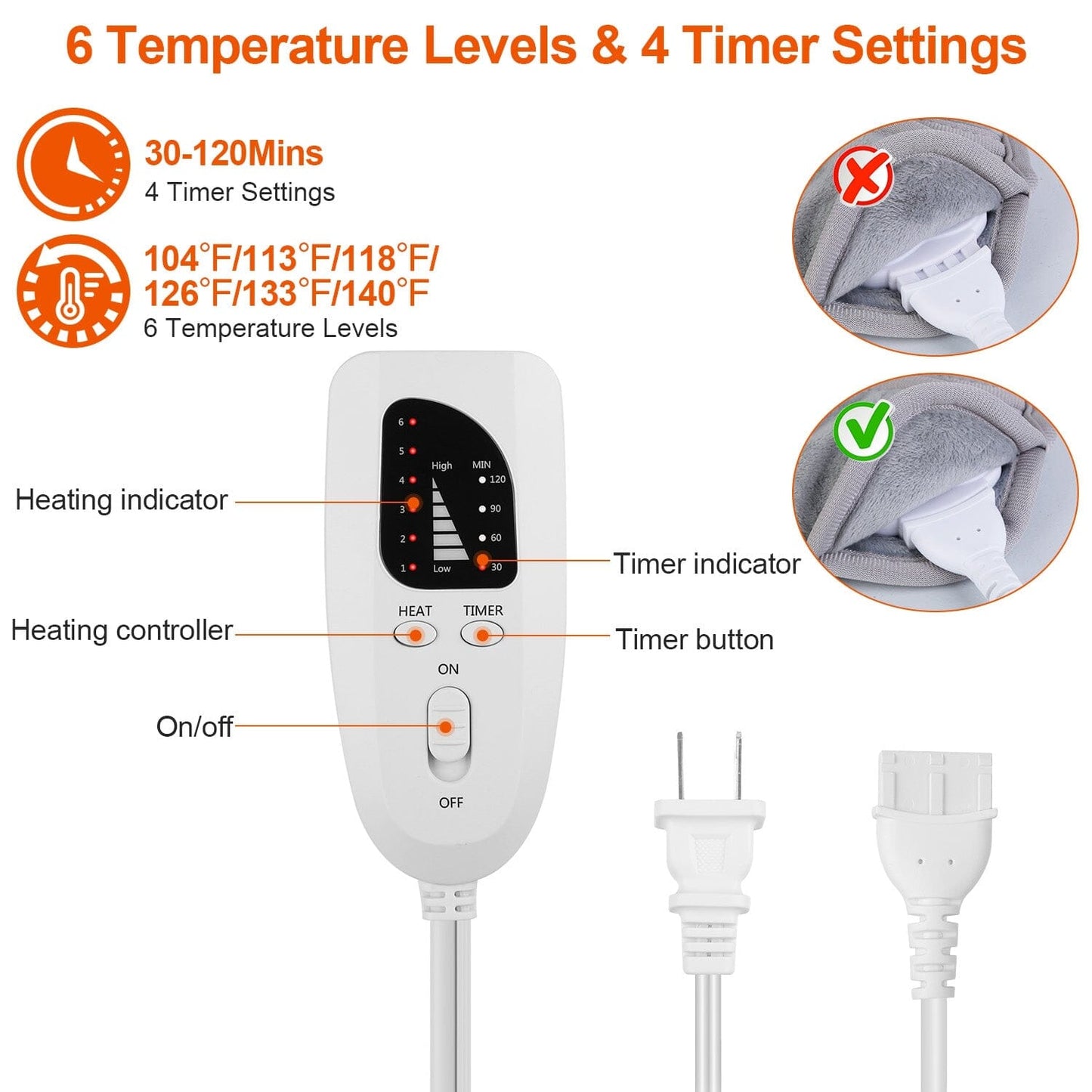 Rynx | Electric Foot Warmer with 6 Temperature Settings