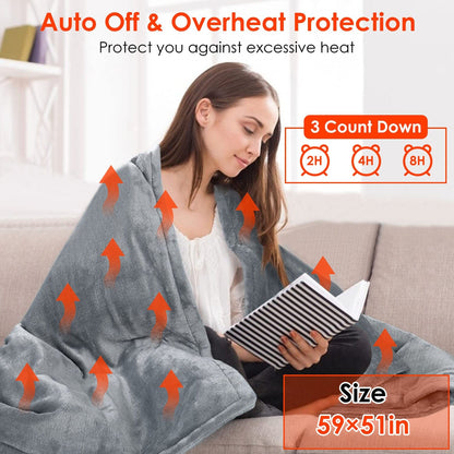 Rynx | Electric heated throw Flannel heated blanket
