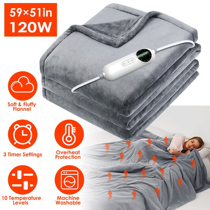 Rynx | Electric heated throw Flannel heated blanket