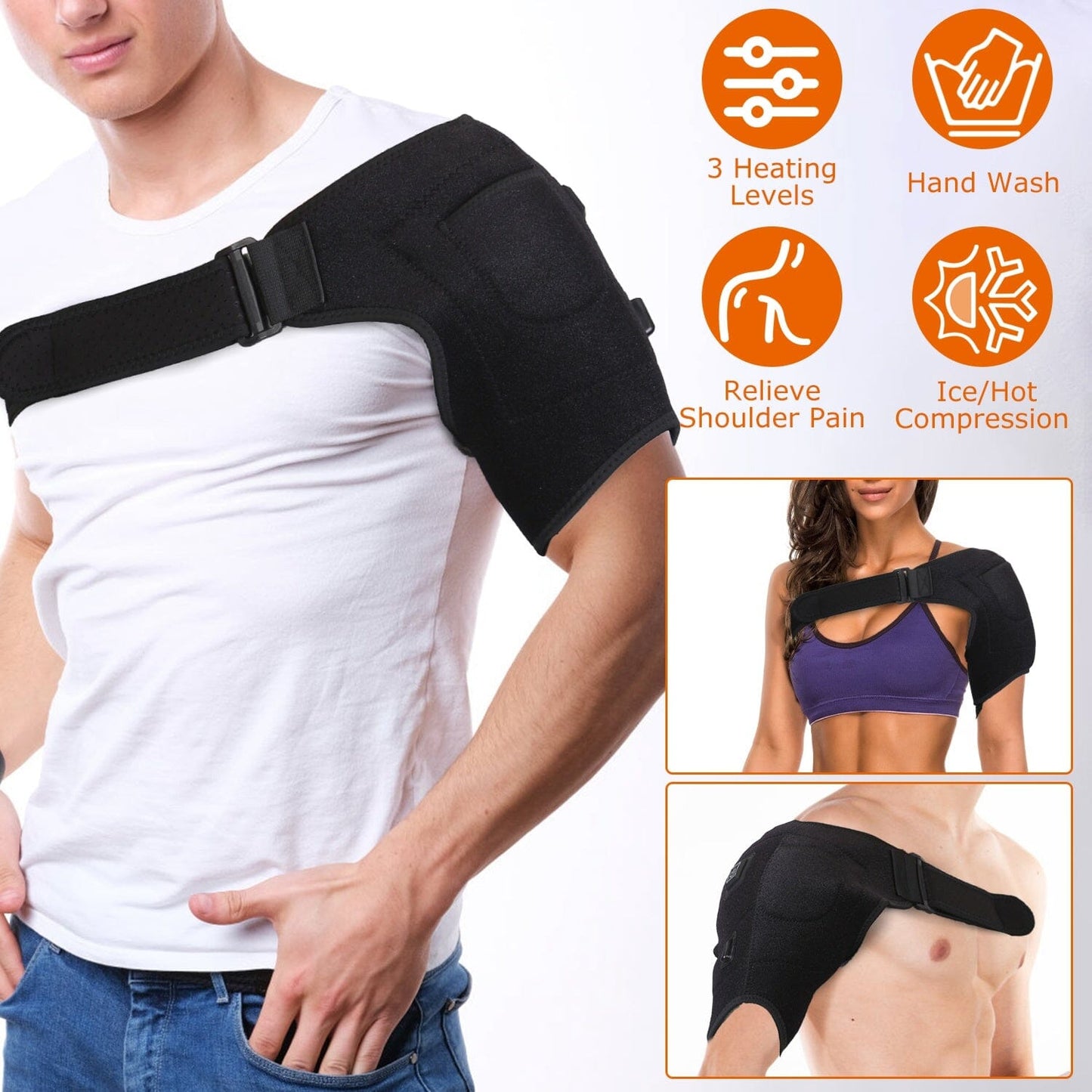 Rynx | Electric Heating Pad Therapy Shoulder Warming Wrap Compression Sleeve