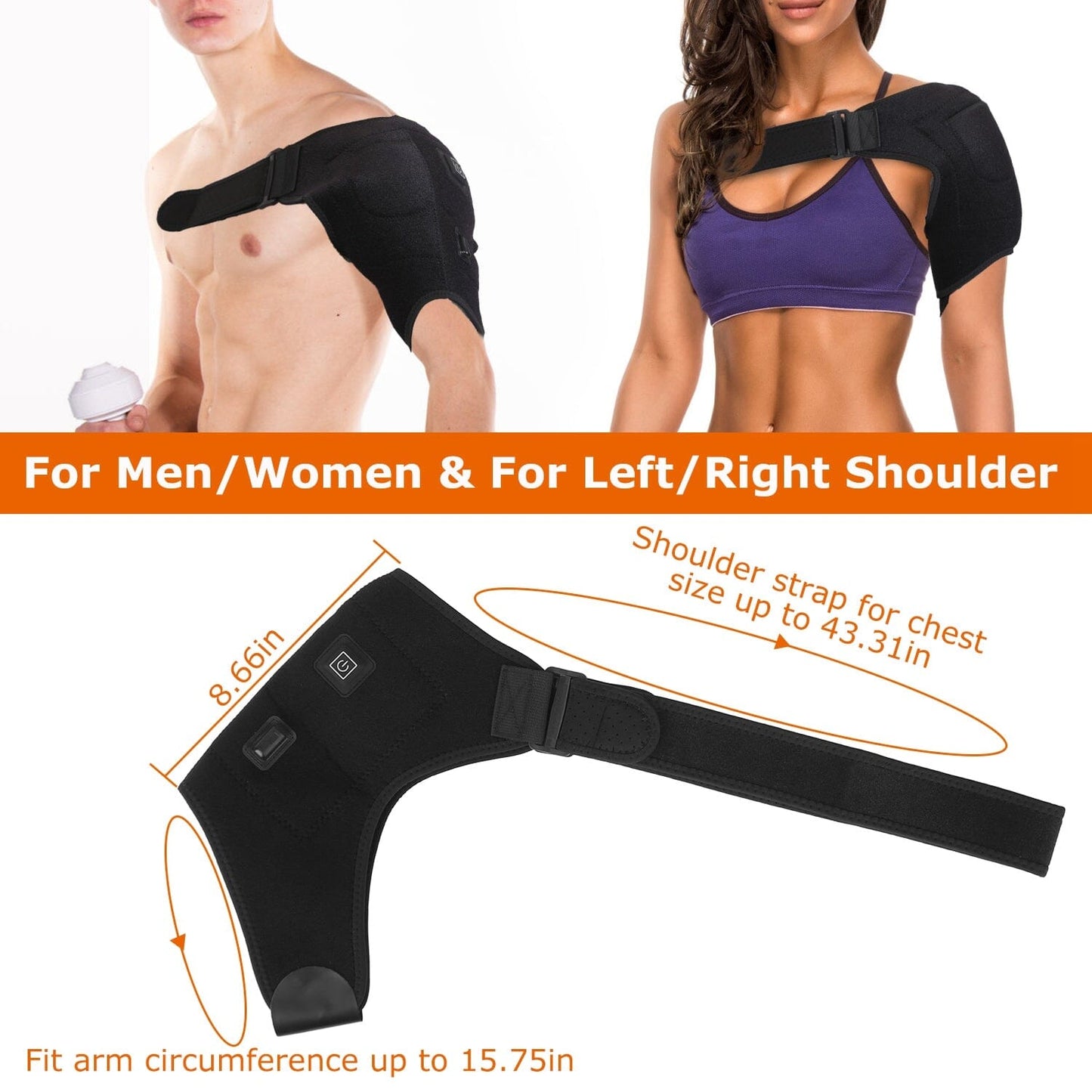 Rynx | Electric Heating Pad Therapy Shoulder Warming Wrap Compression Sleeve