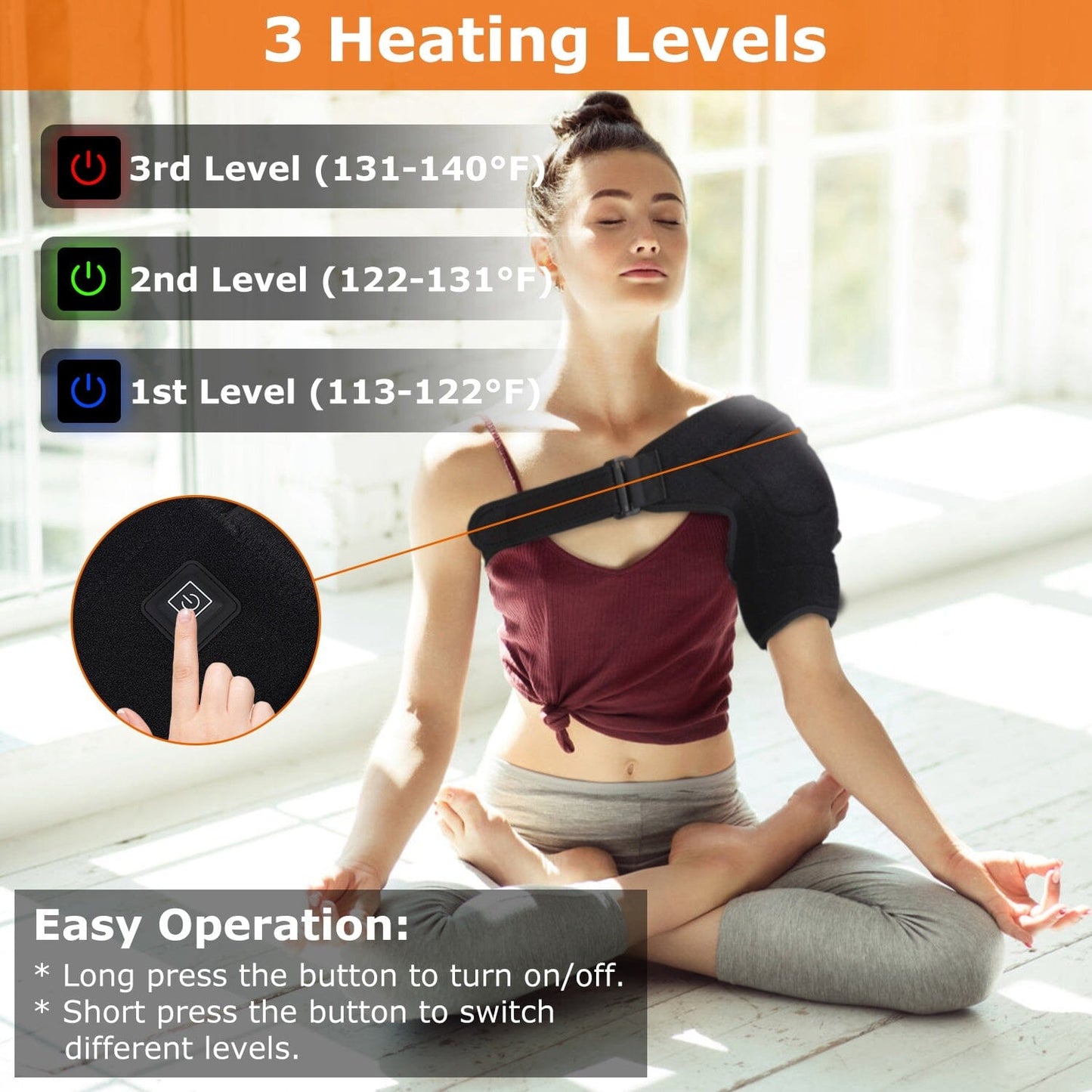 Rynx | Electric Heating Pad Therapy Shoulder Warming Wrap Compression Sleeve