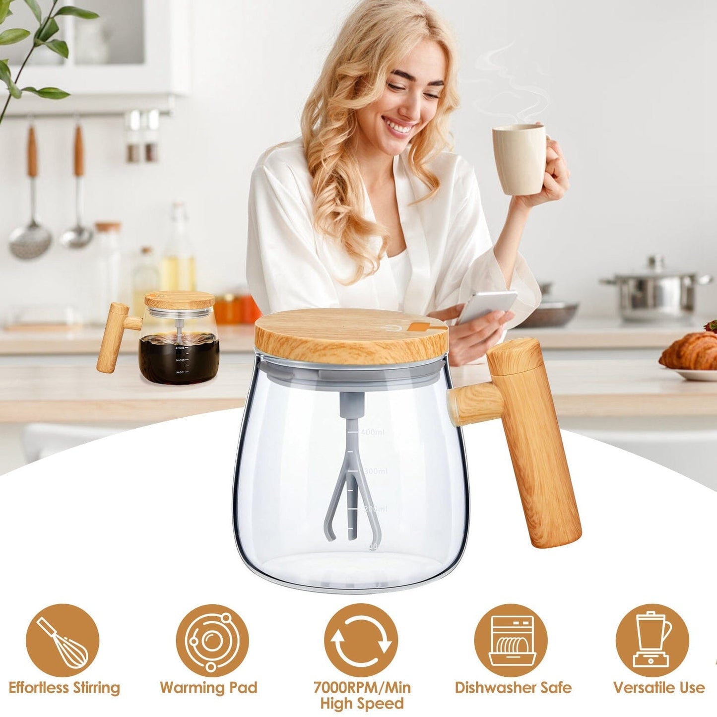 Rynx | Electric Mixing Cup 400ML High-Speed Mixing Cup