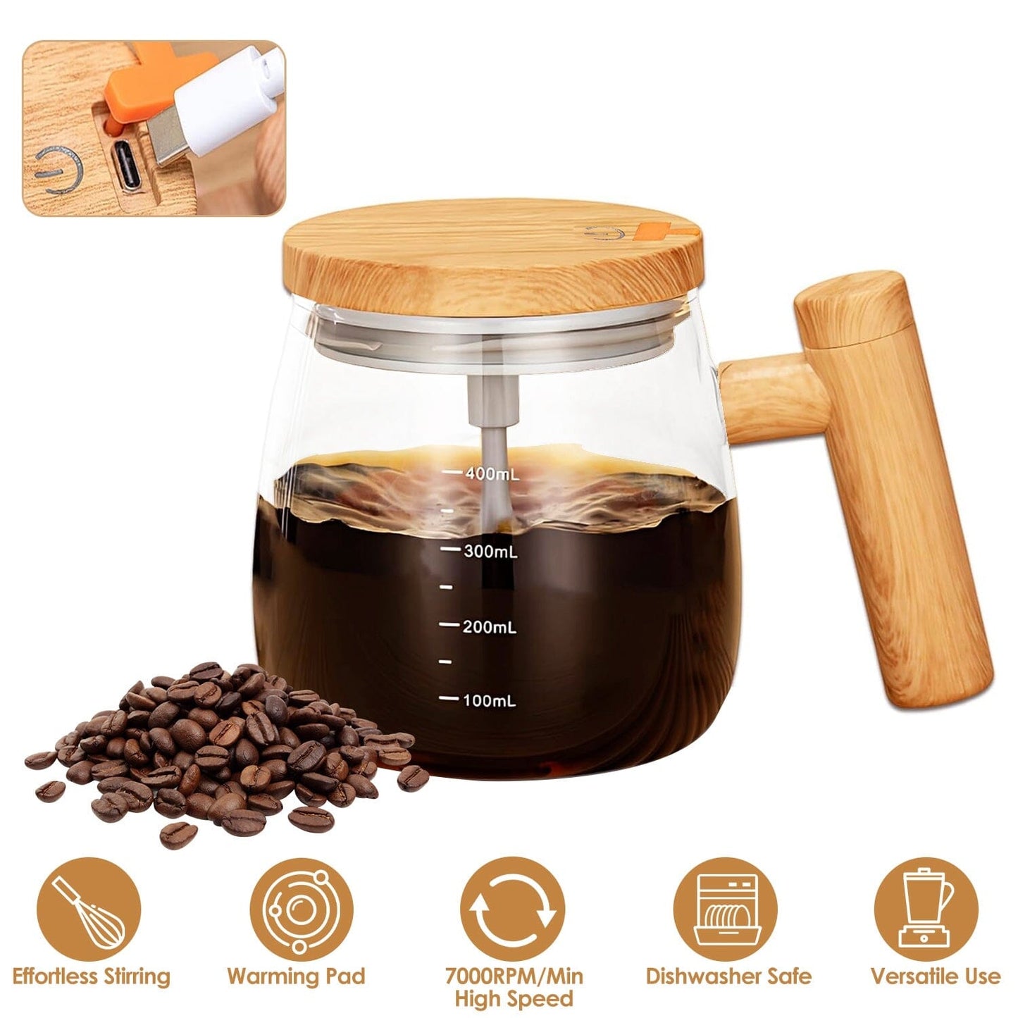 Rynx | Electric Mixing Cup 400ML High-Speed Mixing Cup