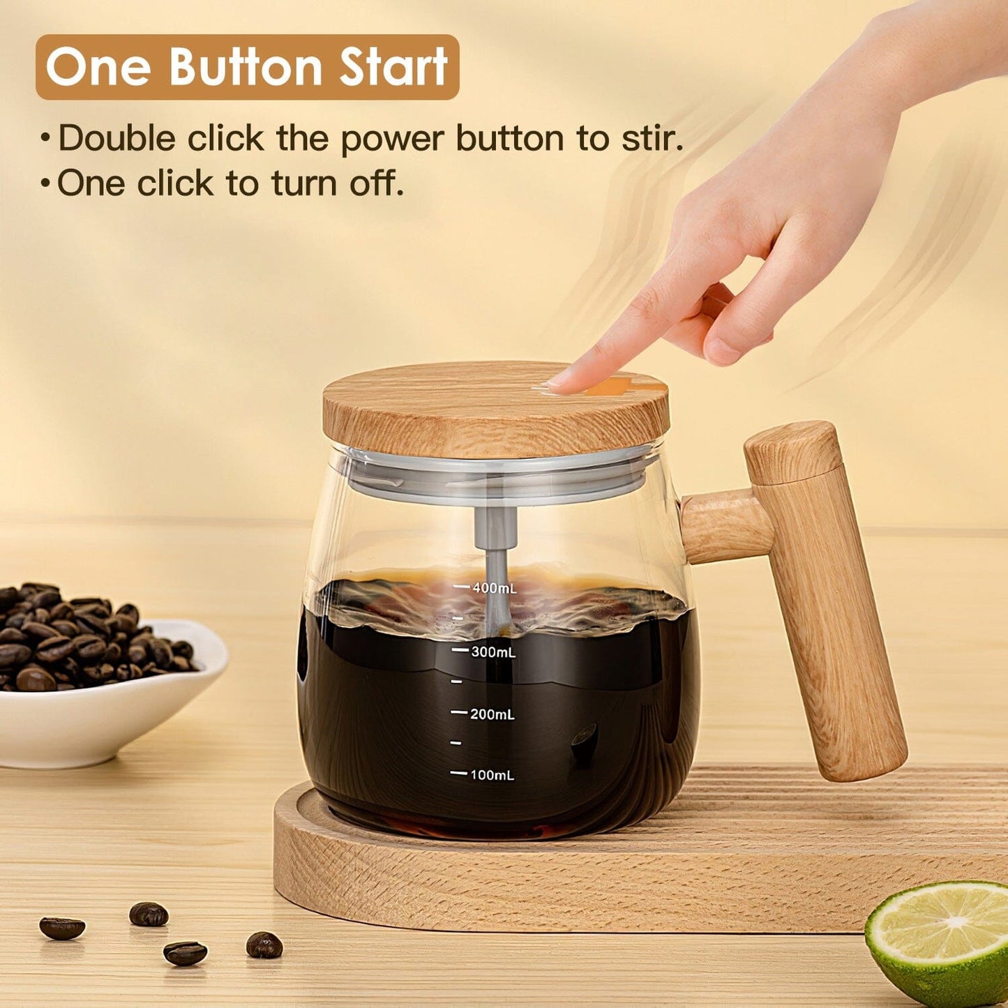 Rynx | Electric Mixing Cup 400ML High-Speed Mixing Cup