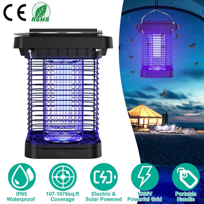 Rynx | Electric solar-powered insect zapper lamp IP65 waterproof for indoor and outdoor
