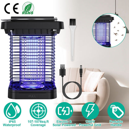 Rynx | Electric solar-powered insect zapper lamp IP65 waterproof for indoor and outdoor