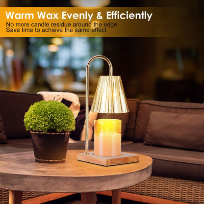 Rynx | Electric wax melter lamp dimmable with 2 GU10 bulbs 3-7in adjustable height 360º rotatable