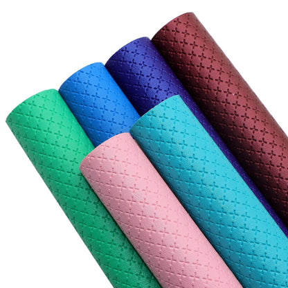 Rynx | Elegant Artisan Cross-Pattern Faux Leather Leaf for Creative Projects