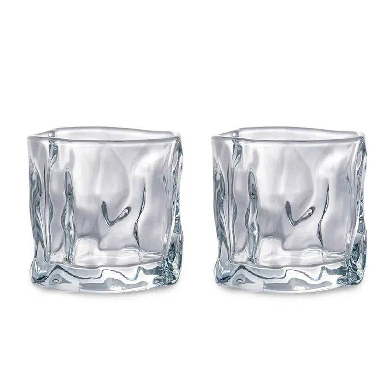 Rynx | Elegant Glacier Ripple Whisky Glass