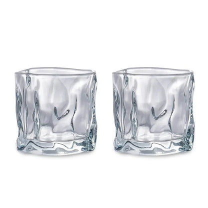 Rynx | Elegant Glacier Ripple Whisky Glass