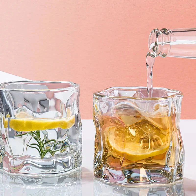 Rynx | Elegant Glacier Ripple Whisky Glass