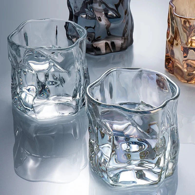 Rynx | Elegant Glacier Ripple Whisky Glass