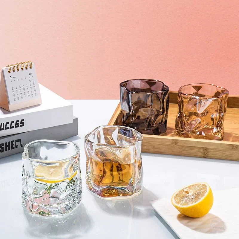 Rynx | Elegant Glacier Ripple Whisky Glass
