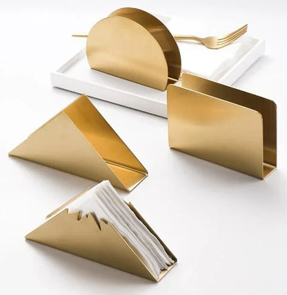 Rynx | Elegant Gold Stainless Steel Napkin Holder - Stylish - Sustainable - Functional