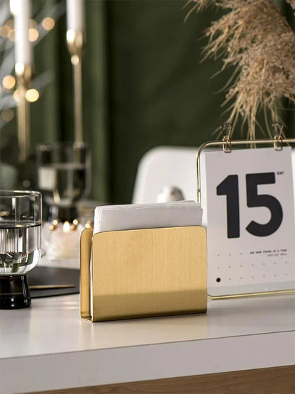 Rynx | Elegant Gold Stainless Steel Napkin Holder - Stylish - Sustainable - Functional