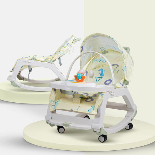 Rynx | Rocking chair for children with adjustable backrest, hanging toys & music Each
