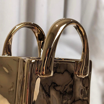 Rynx | Elise Mini Gold Handbag Decorative Vase