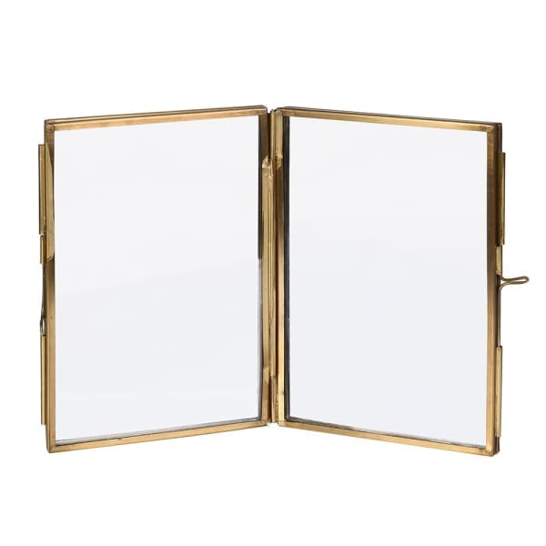 Rynx | Emere Brass & Glass Double Photo Frame