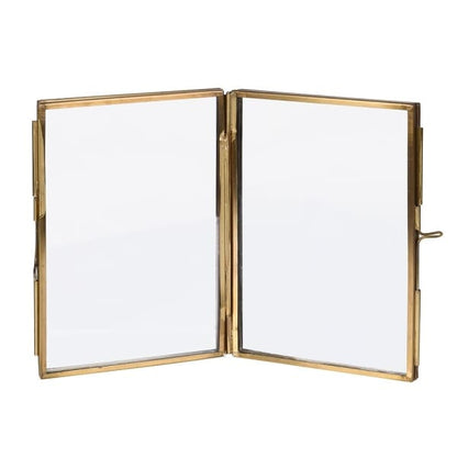 Rynx | Emere Brass & Glass Double Photo Frame
