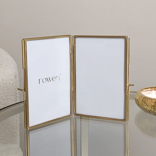Rynx | Emere Brass & Glass Double Photo Frame