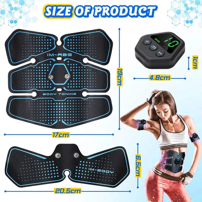 Rynx | EMS Muscle Simulator LCD Screen USB Rechargeable Portable Trainer