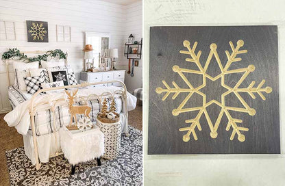 Rynx | Engraved Wooden Snowflake Wall Decoration | Handcrafted in the USA
