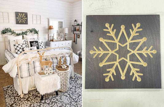 Rynx | Engraved Wooden Snowflake Wall Decoration | Handcrafted in the USA