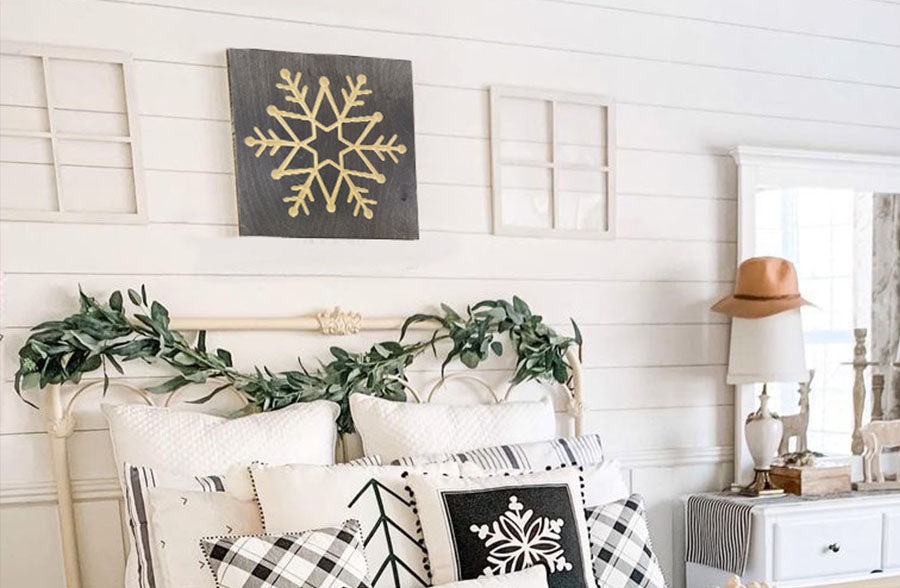 Rynx | Engraved Wooden Snowflake Wall Decoration | Handcrafted in the USA