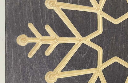 Rynx | Engraved Wooden Snowflake Wall Decoration | Handcrafted in the USA