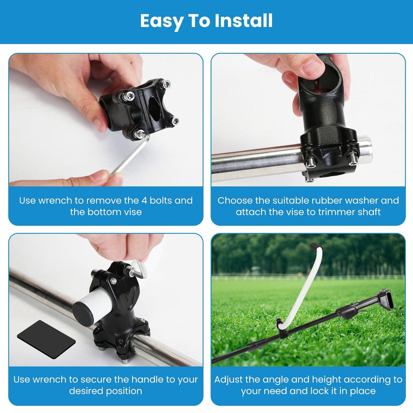 Rynx | Ergonomic Trimmer Handle Grip with Shoulder Strap