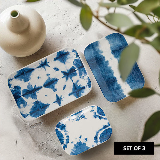 Rynx | Nesting Shibori jewelry bowls, set of 3