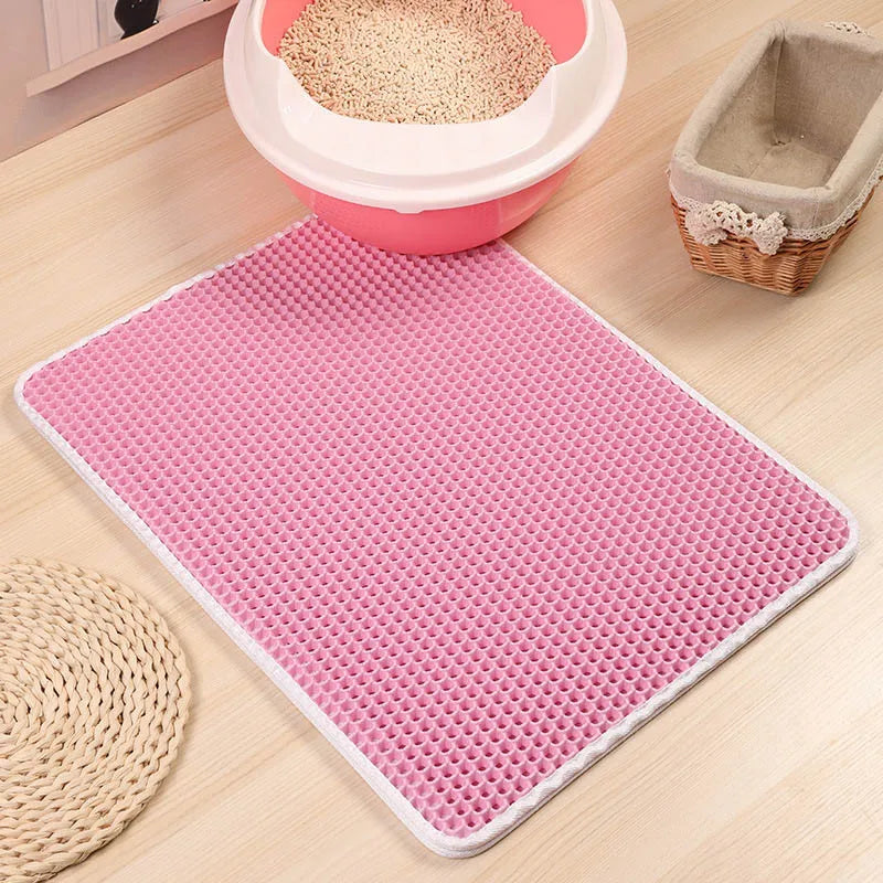 Rynx | Foldable Waterproof Cat Litter Mat – Double Layer EVA Litter Trap