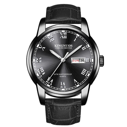 Rynx | Transnational Hot Double Calendar Steel Belt Watch Business Non-mechanical
