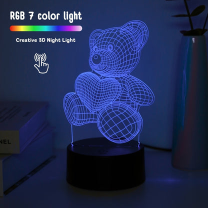 Rynx | LumiBear - 3D Plush Toy Illusion Night Light with Touch Control