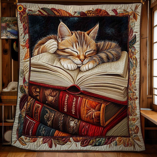 Rynx | Sleeping Cat In Book Quilt