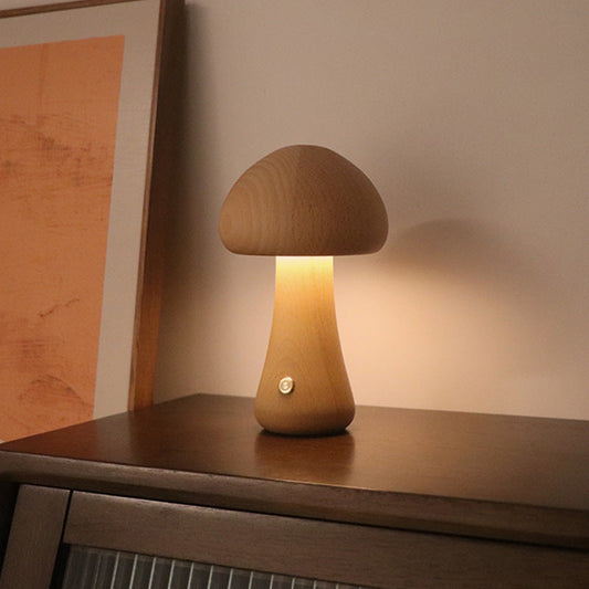 RYNX | Mushroom Table Lamp In Wood