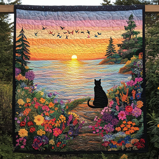 Rynx | Black Cat Flower Quilt
