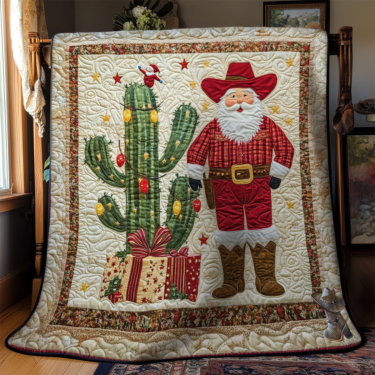 Rynx | Santa and Cactus Cheer Quilt