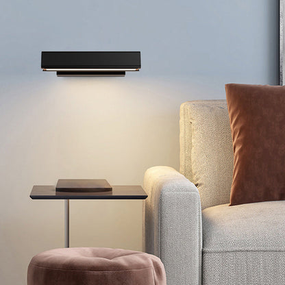 Rynx | Aqsa Modern LED Wall Lamp Indoor Reversible Rectangular Metal/Wood Living Room