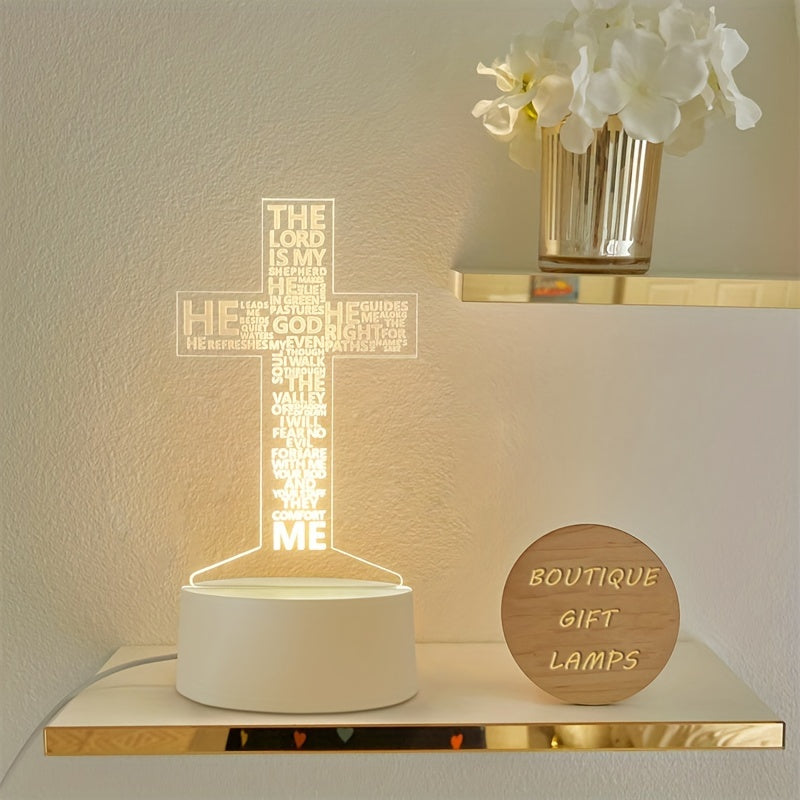 Rynx | CrossLight - 3D LED Night Light Acrylic USB-powered
