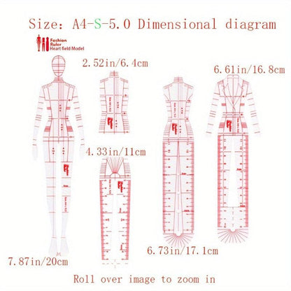 Rynx | Fashion Designer's Acrylic Sketch Line - Ultimate Guide for Human Figures and Clothing Designs